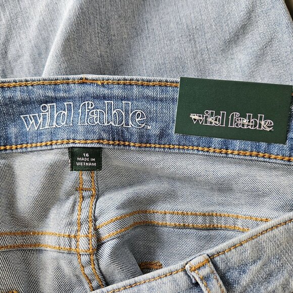 Wild Fable Womens Jeans Size 16 High Rise Skinny Lightwash Casual Distressed - Picture 11 of 12